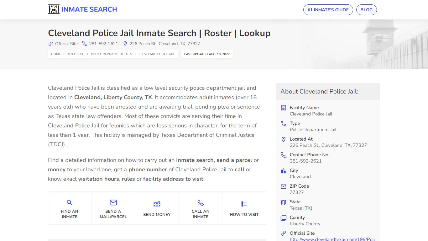 Cleveland Police Jail Inmate Search | Roster | Lookup