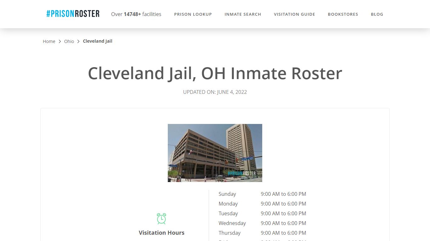 Cleveland Jail, OH Inmate Roster